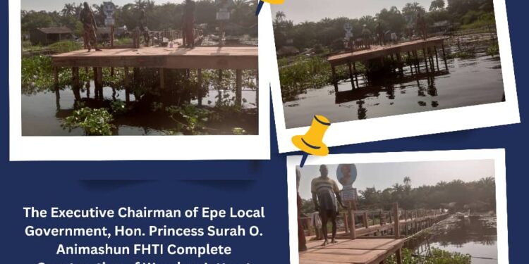 Epe Lg Chairman Completes Construction of Wooden Jetty at Take-Nla Village epelgchairmancompletesconstructionofwoodenjettyattake nlavillage